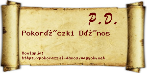 Pokoráczki Dános névjegykártya